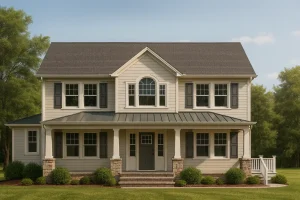 Charming 2-Story House Plan with Modern CAD Architecture & Coastal Flair