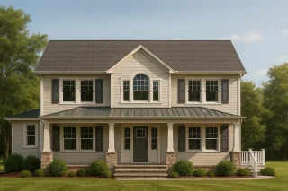 Charming 2-Story House Plan with Modern CAD Architecture & Coastal Flair