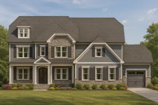 Elegant 3-Story Traditional House Plan with Timeless Style