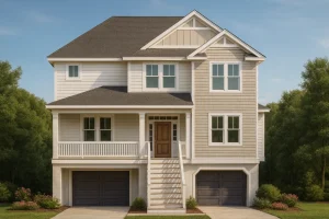 Elegant 2-Story Beach House Plan with 6 Bedrooms and CAD Blueprints