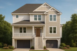 Elegant 2-Story Beach House Plan with 6 Bedrooms and CAD Blueprints