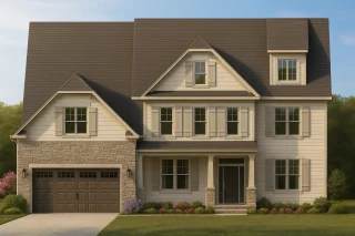 Elegant 2-Story House Plan with CAD Blueprints & Bonus Spaces