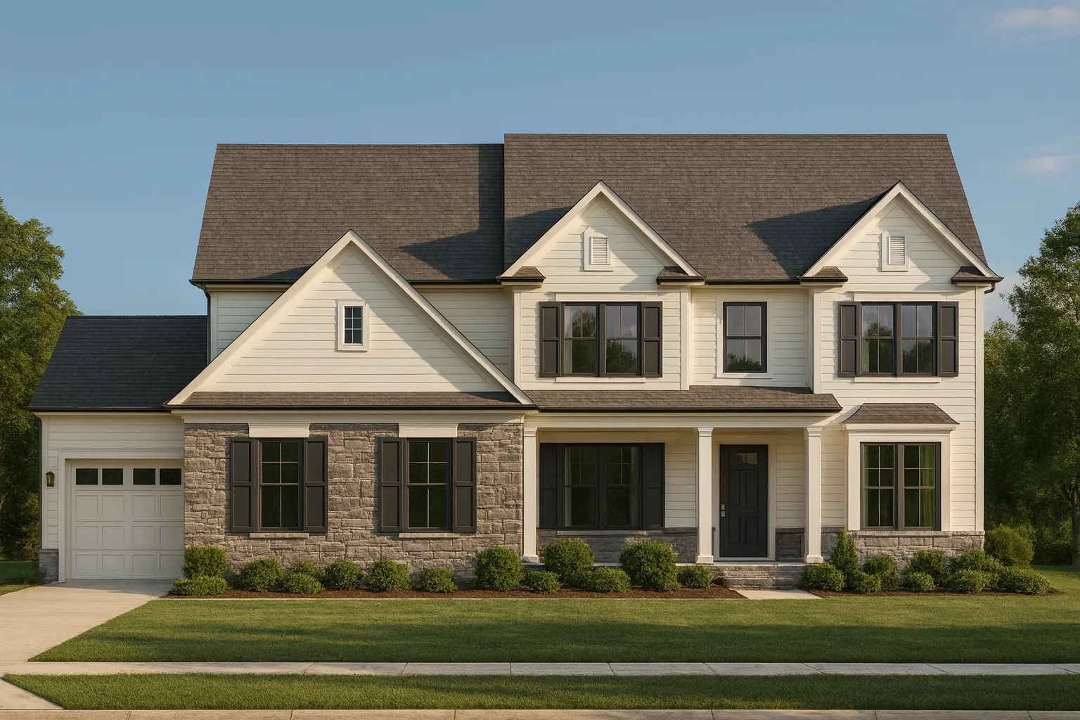 Modern Transitional House Plan with Optional 3rd Floor