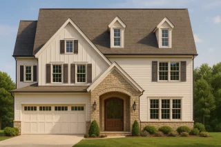 Spacious 5-Bedroom House Plan with 3-Car Garage and CAD Designs