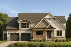 Craftsman Home Plan with 2 Floors, CAD Blueprints, and Modern Features