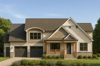 House Plans with Balcony or Deck 2 Craftsman Home Plan with 2 Floors, CAD Blueprints, and Modern Features