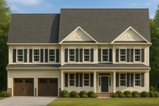 Spacious 3-Story House Plan with 4 Bedrooms and Timeless Curb Appeal