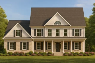 Colonial Revival Home Plan with 2 Stories, 4 Bedrooms & CAD Floor Plans