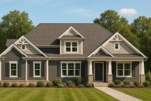 Elegant 1.5-Story House Plan with Craftsman Curb Appeal