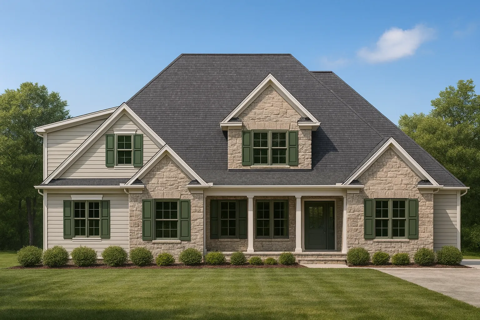 1.5-Story Craftsman House Plan with Bonus Room & 4 Bedrooms