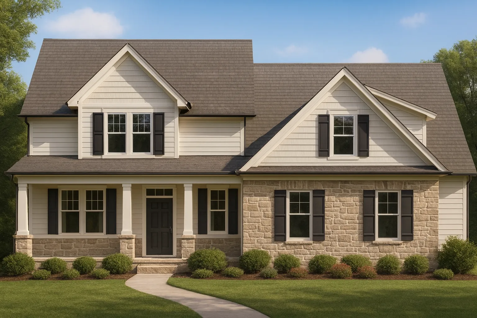 Beautiful 2-Story House Plan with Craftsman Details and CAD Designs