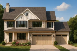 Stunning 1.5-Story House Plan with 4 Bedrooms and Detailed CAD Architecture