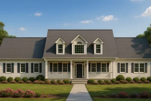 Stunning Colonial Revival Home Plan with 2-Story CAD Designs