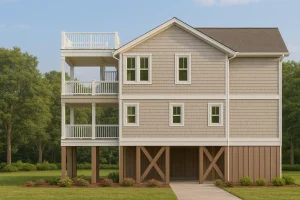 Luxury House Plans 14 Beach Home Floor Plan with 4 Bedrooms & Modern CAD DesignsBeach Home Floor Plan with 4 Bedrooms & Modern CAD Designs