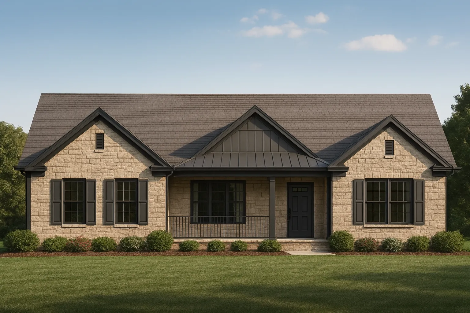 Country Farmhouse Plans 12 Traditional Home Plan with CAD Blueprint and Open Floor Design