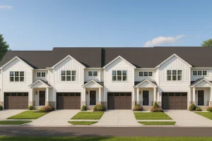 Elegant Townhome Blueprints Featuring Modern Architecture