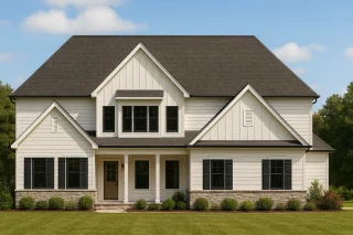 Elegant 2-Story House Plan with Craftsman and Traditional Design