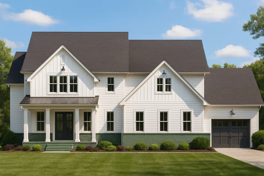 Spacious 2-Story House Plan with CAD Designs & Vaulted Ceilings