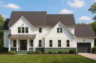 Spacious 2-Story House Plan with CAD Designs & Vaulted Ceilings