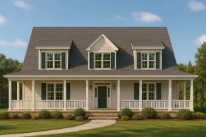 Traditional Craftsman Home Plan – Spacious 2-Story Layout with CAD Blueprints