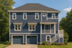 Elegant 2-Story Home Plan with Coastal Style & CAD Blueprints