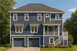 Elegant 2-Story Home Plan with Coastal Style & CAD Blueprints