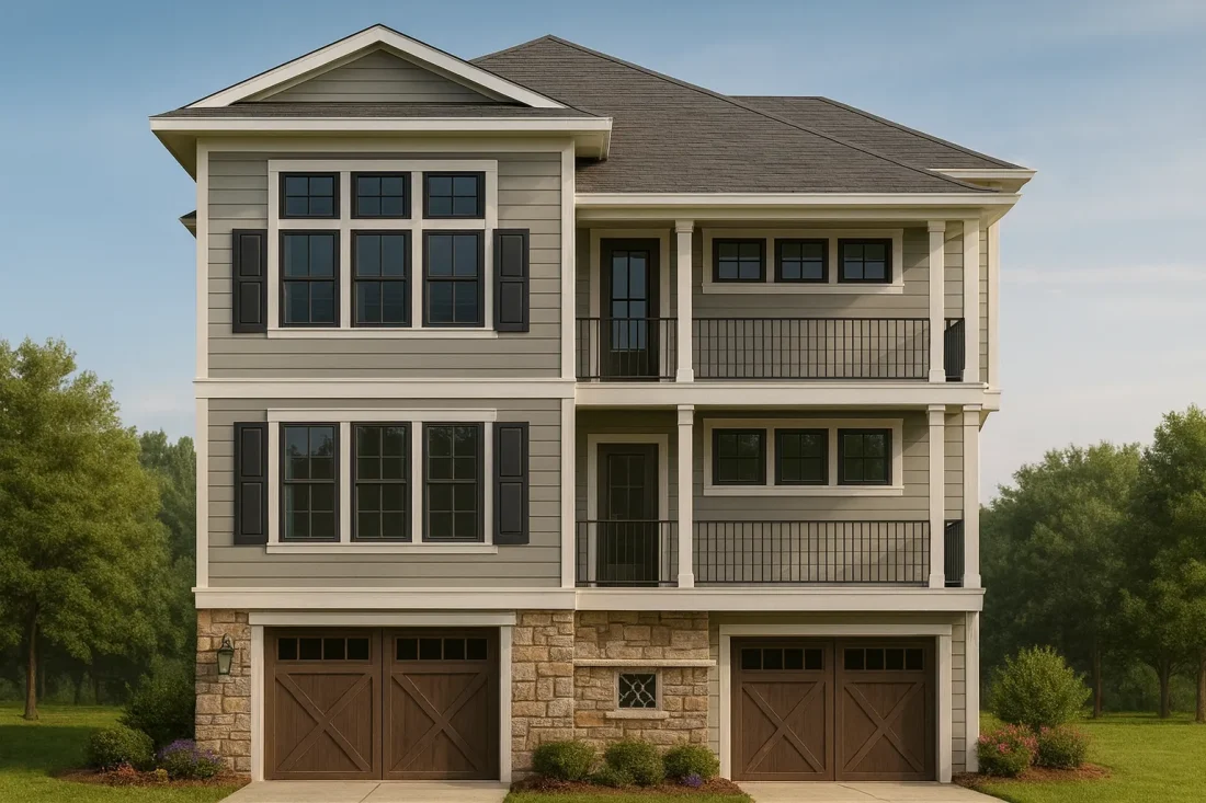 Elegant 3-Bedroom House Plan with Coastal CAD Design