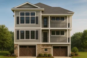 Elegant 3-Bedroom House Plan with Coastal CAD Design