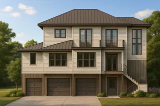 Modern Home Plan with CAD Designs, Floor Plans & Blueprint