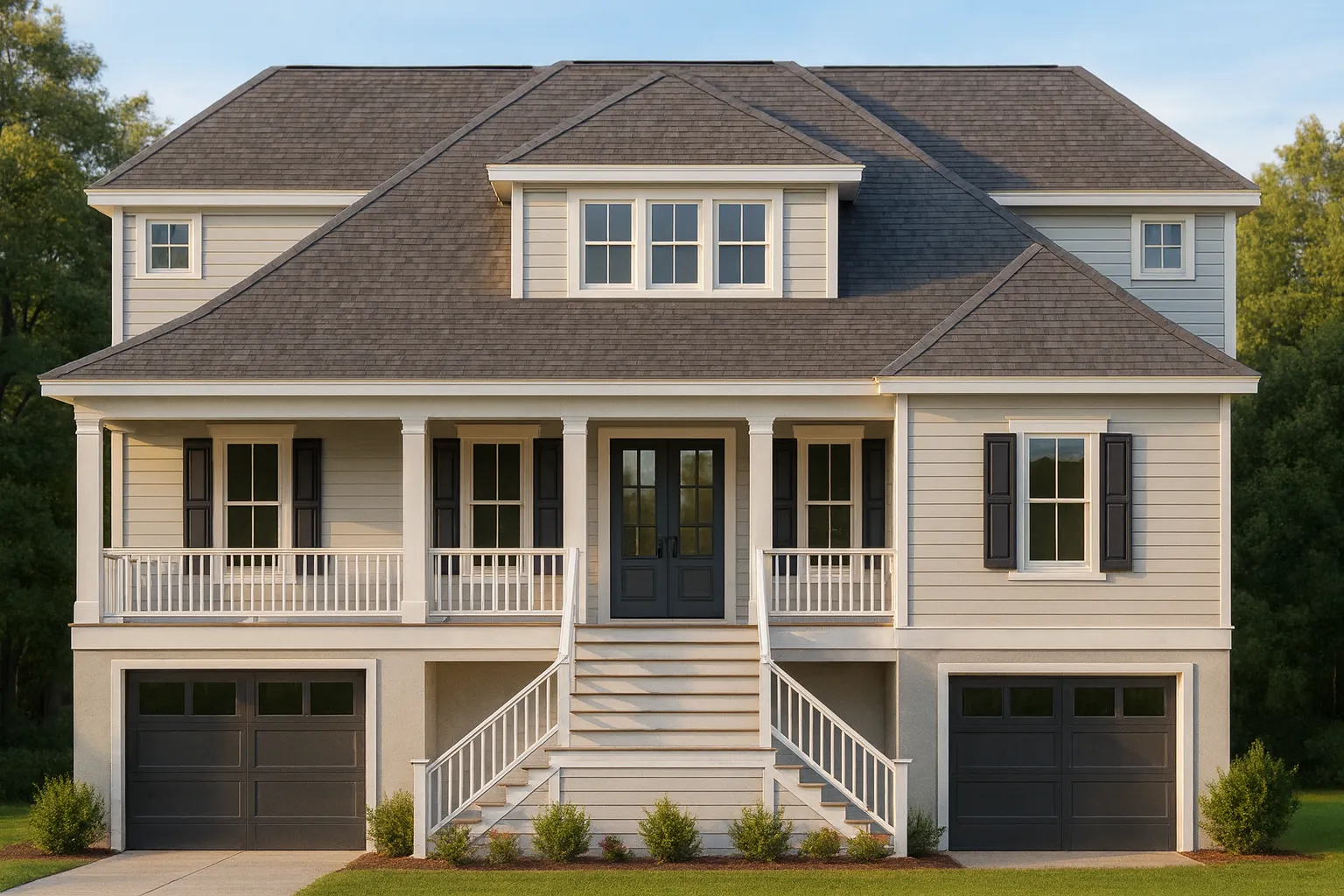 18-1197 HOUSE PLAN - Modern Coastal House Plan with CAD-Designed Architectural Floors 1 Modern Coastal Home Plan with CAD-Designed Architectural Floors