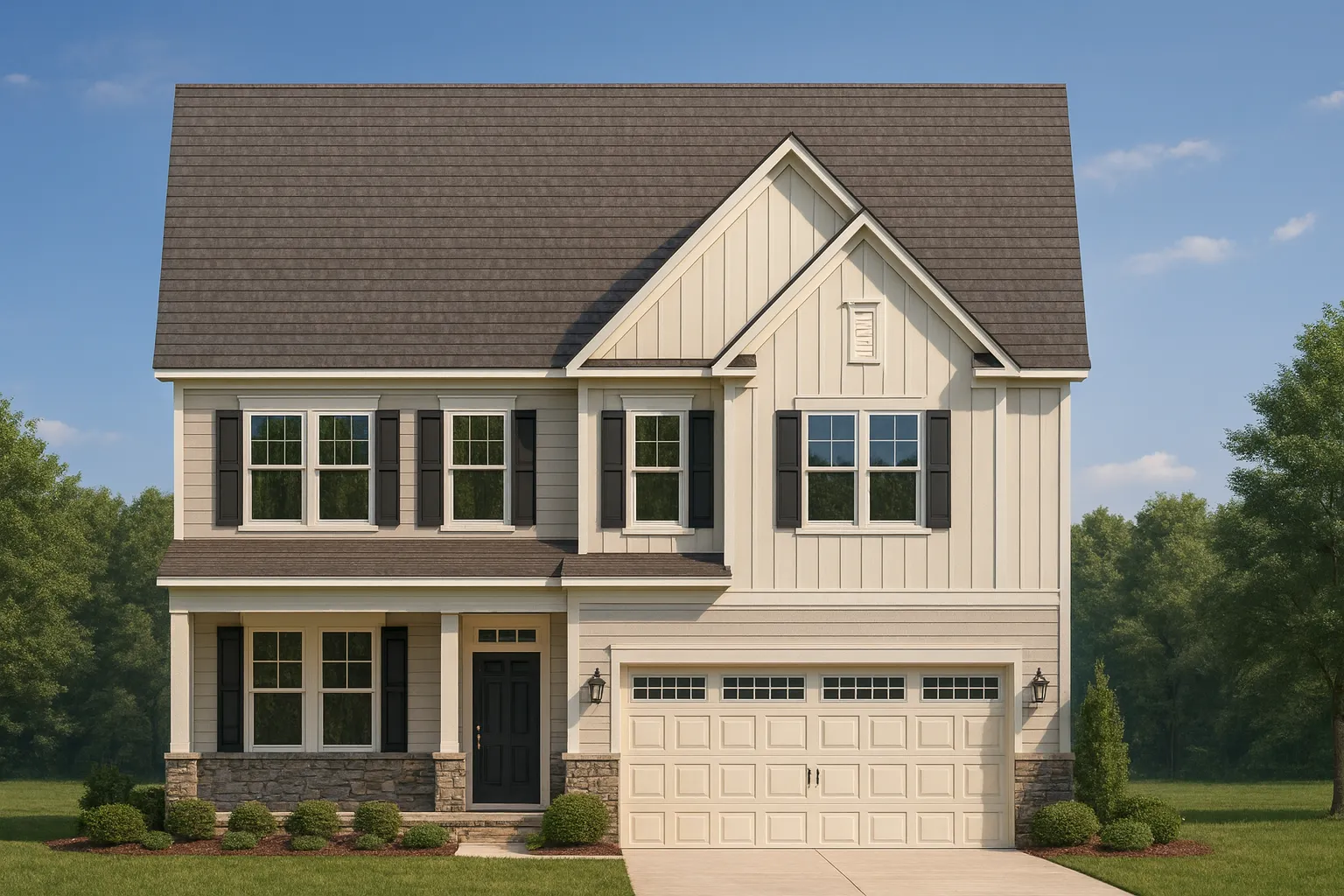 2-Story House Plan with 4 Bedrooms and Detailed CAD Designs