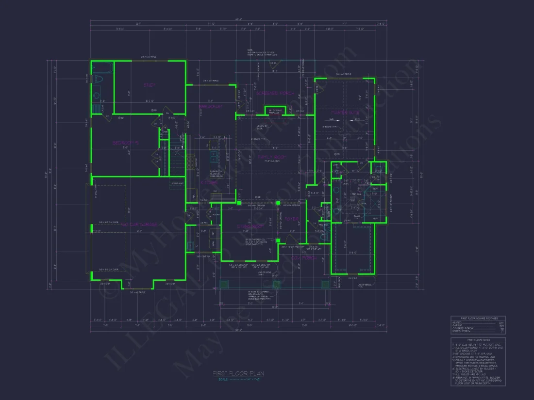 16-1066 HOUSE PLAN - Stunning house Plan with Floor Blueprint & CAD Designs_Page_09