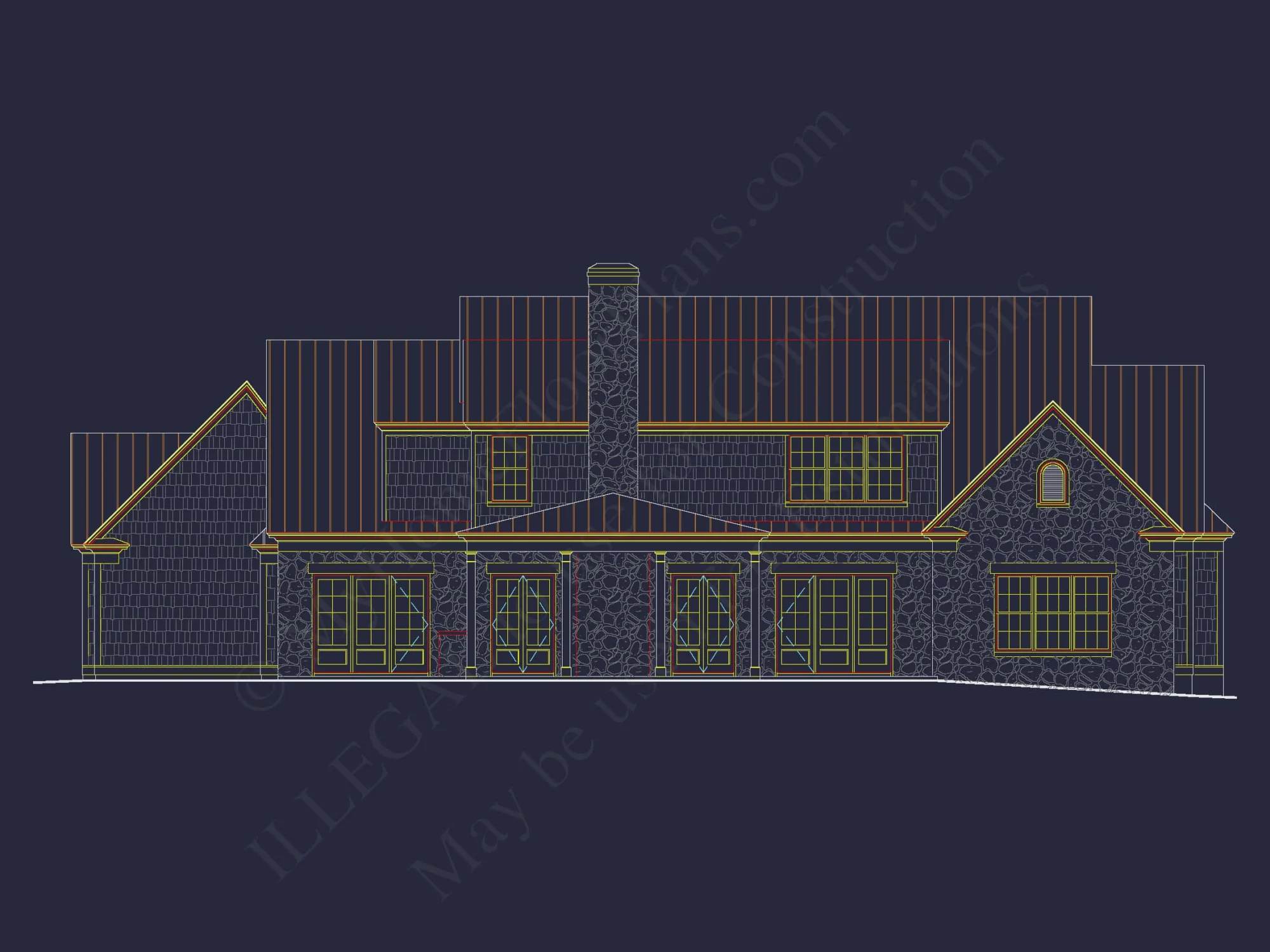 Colonial Craftsman Home Plan with 2 Stories & Classic Style