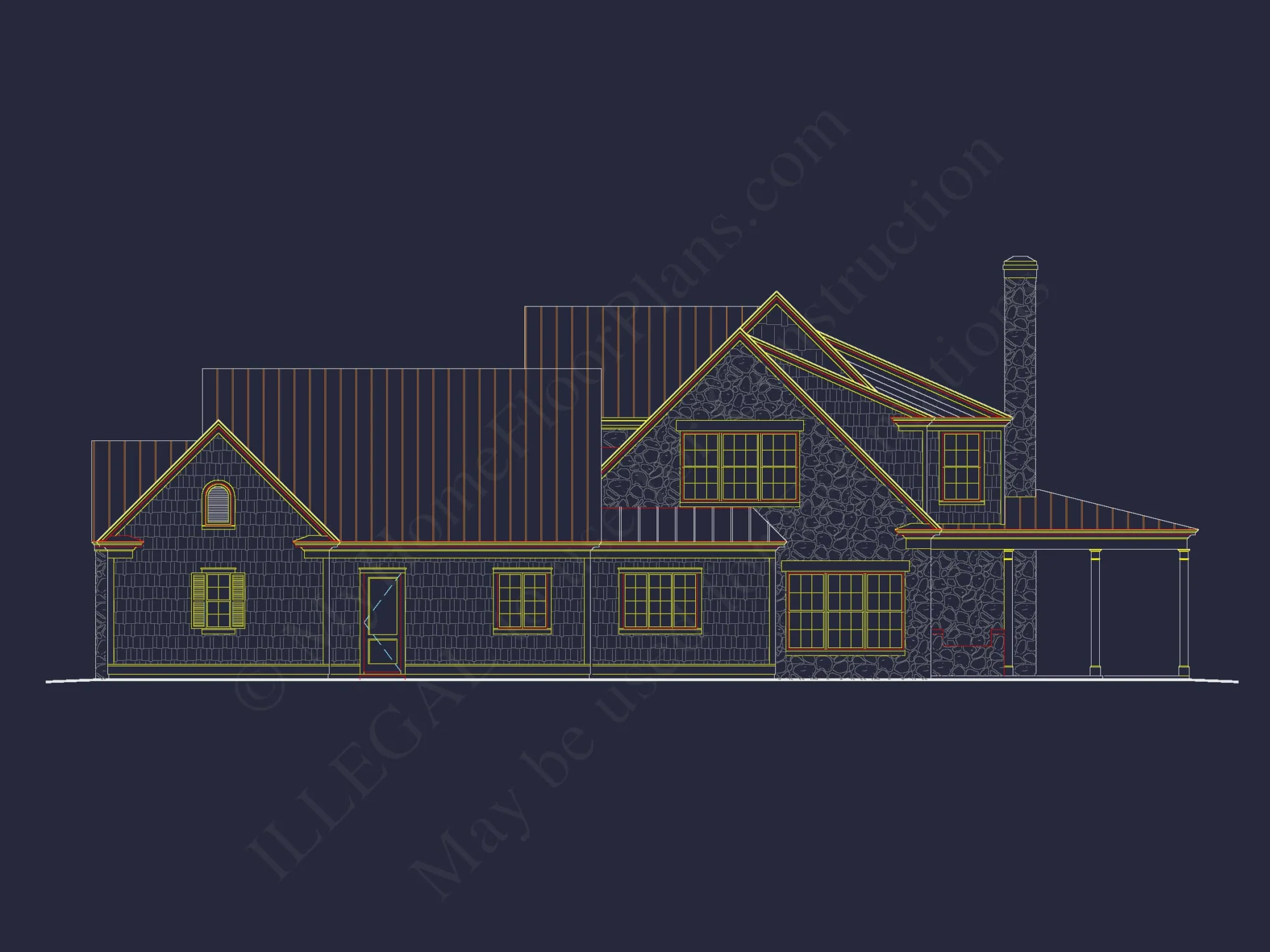Colonial Craftsman Home Plan with 2 Stories & Classic Style