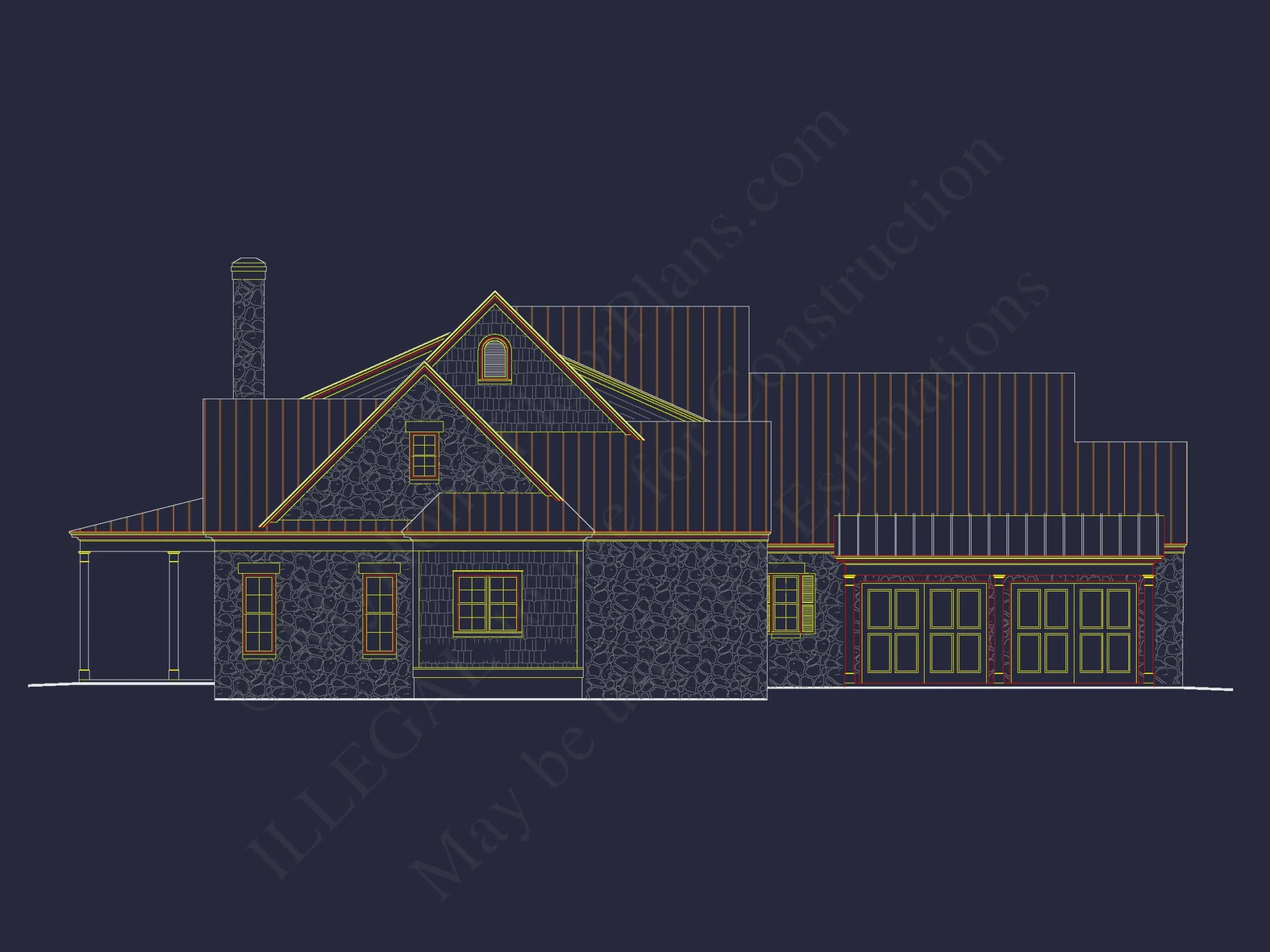 Colonial Craftsman Home Plan with 2 Stories & Classic Style