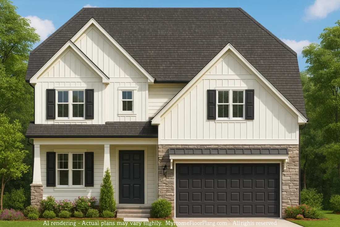 Modern Craftsman Home Plan with Detailed CAD Designs