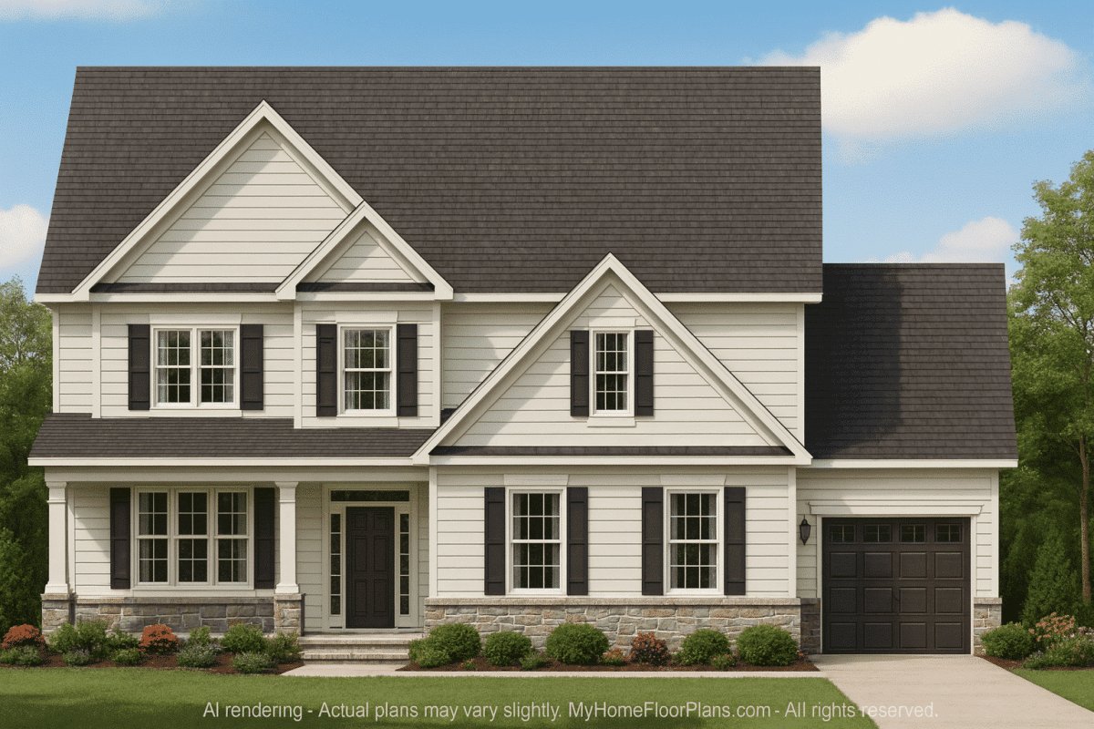 Modern 3-Story House Plan with Spacious CAD Floor Layout
