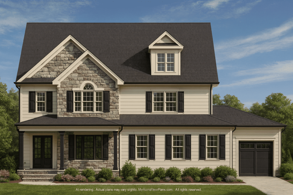 Elegant Craftsman Home Plan with Open Floor Layout and Vaulted Ceilings