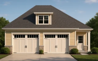 Plan  11-1590 - Ash Hollow Residence  | Cape Cod Guesthouse - 1-Bed, 1.5-Bath, 1,563 SF