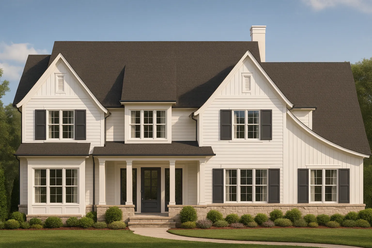 Timeless 2-Story House Plan with CAD Blueprints and 5 Bedrooms