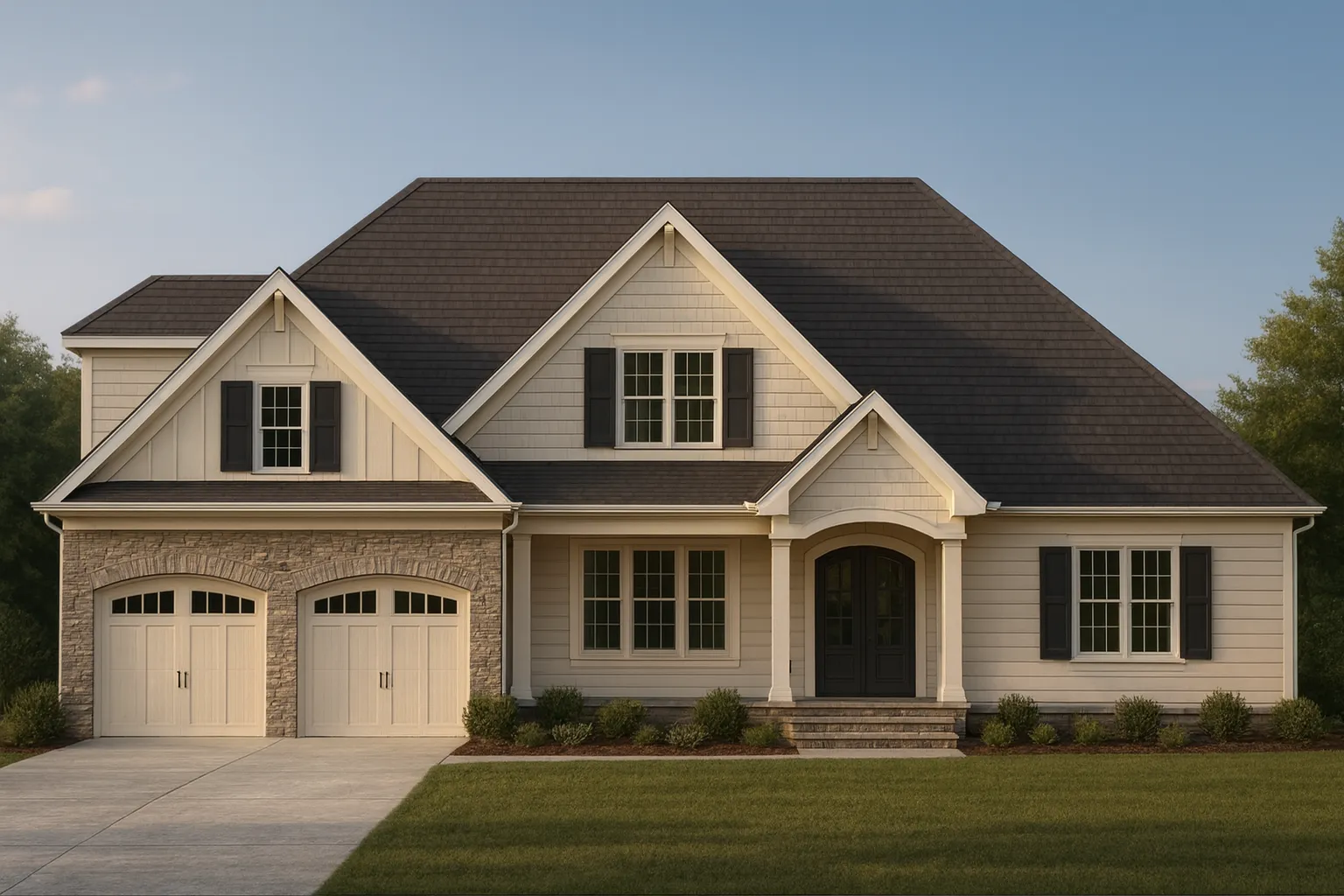 Elegant 2-Story Craftsman House Plan with 5 Bedrooms and CAD Designs