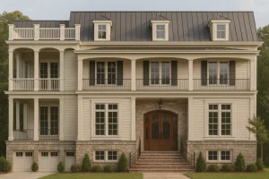 Beach Home Plan with 4 Bedrooms, Elevator & Open Coastal Layout