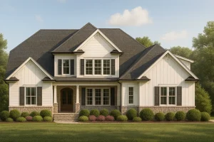 Modern Craftsman Home Plan with Spacious Floor Design and CAD Blueprints