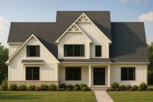 Modern Craftsman Home Floor Plan with CAD Designs and Blueprint