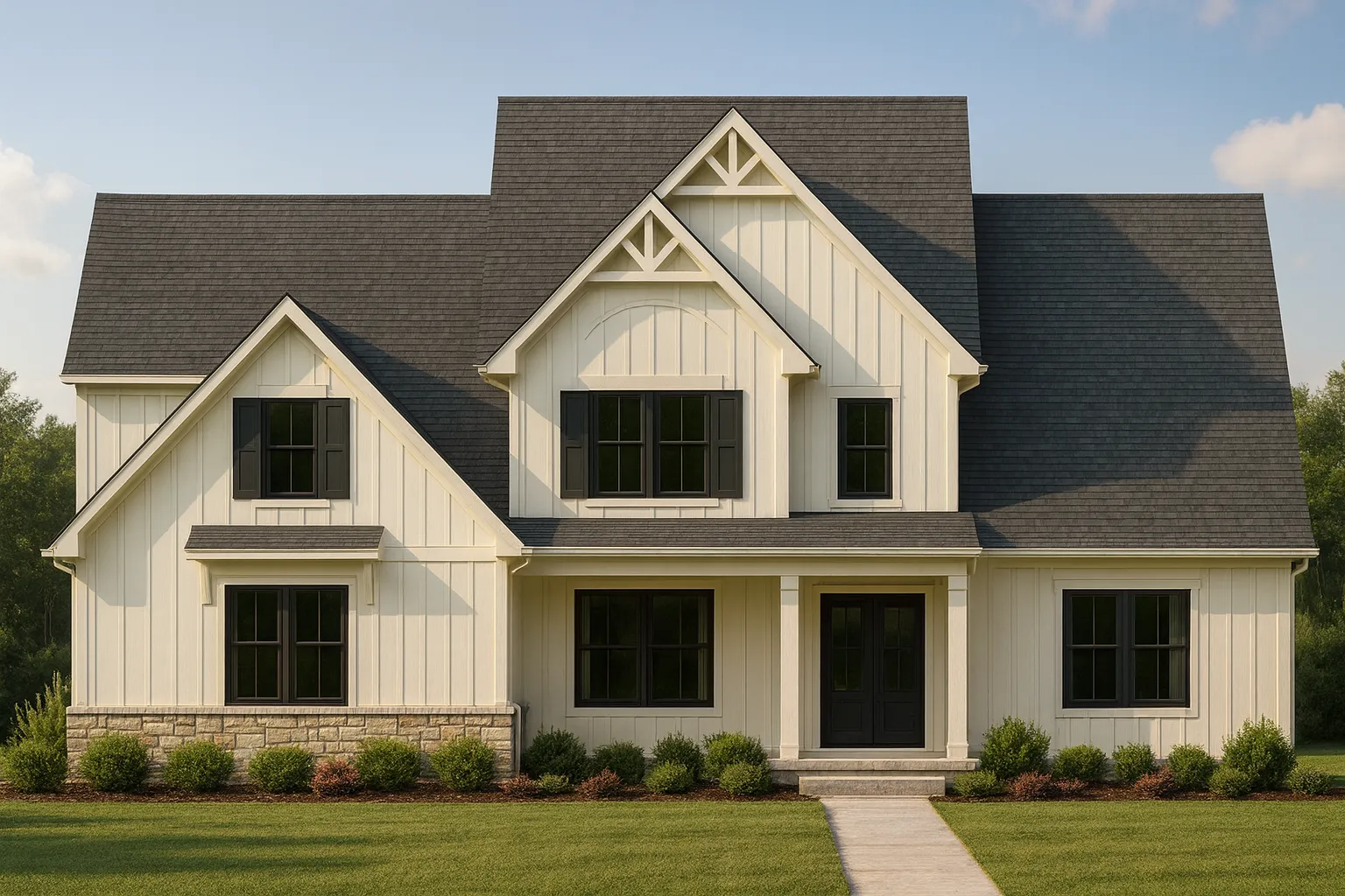 Modern Craftsman Home Floor Plan with CAD Designs and Blueprint