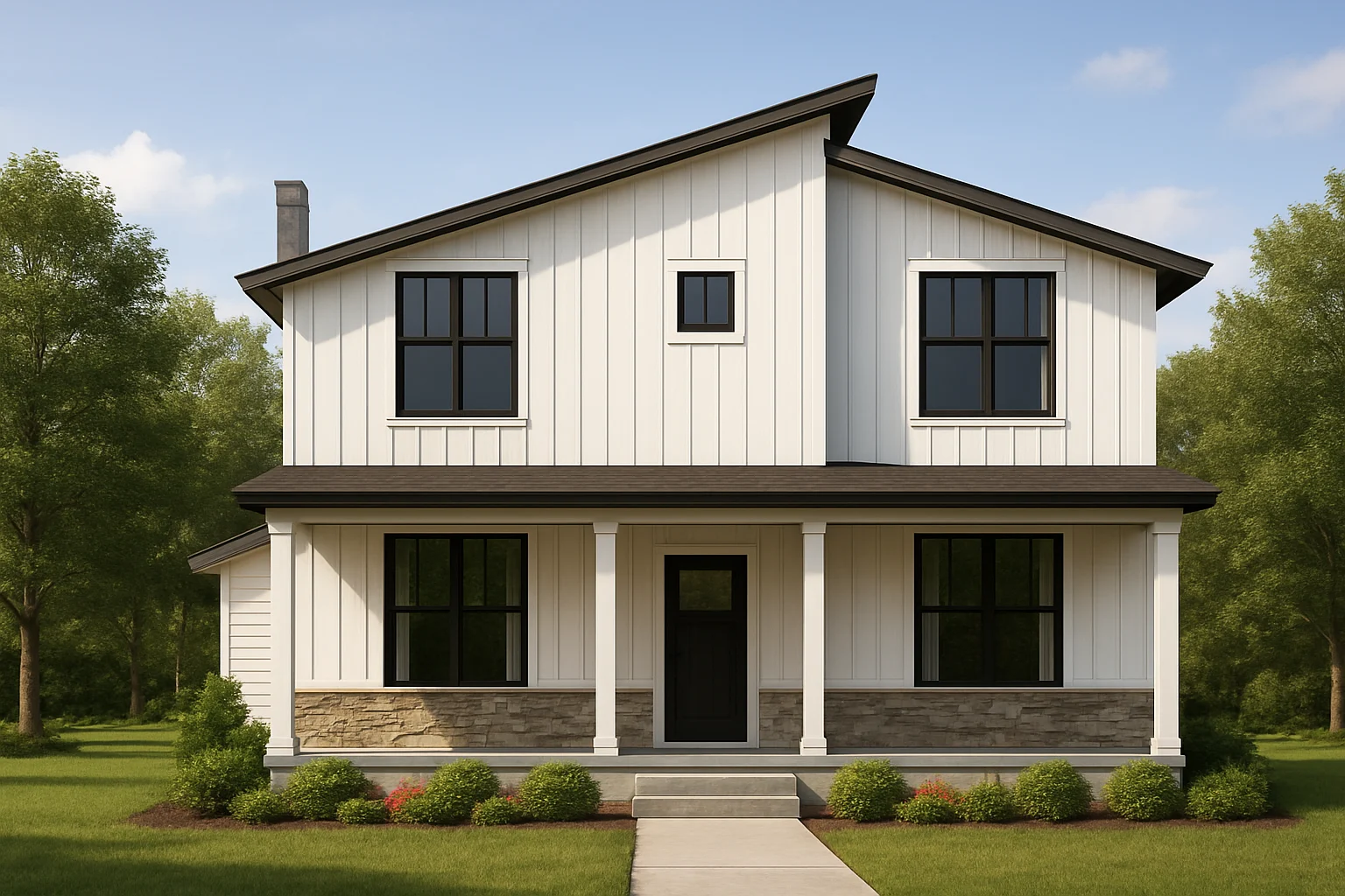 4 bedrooms, 3 baths, a detached garage