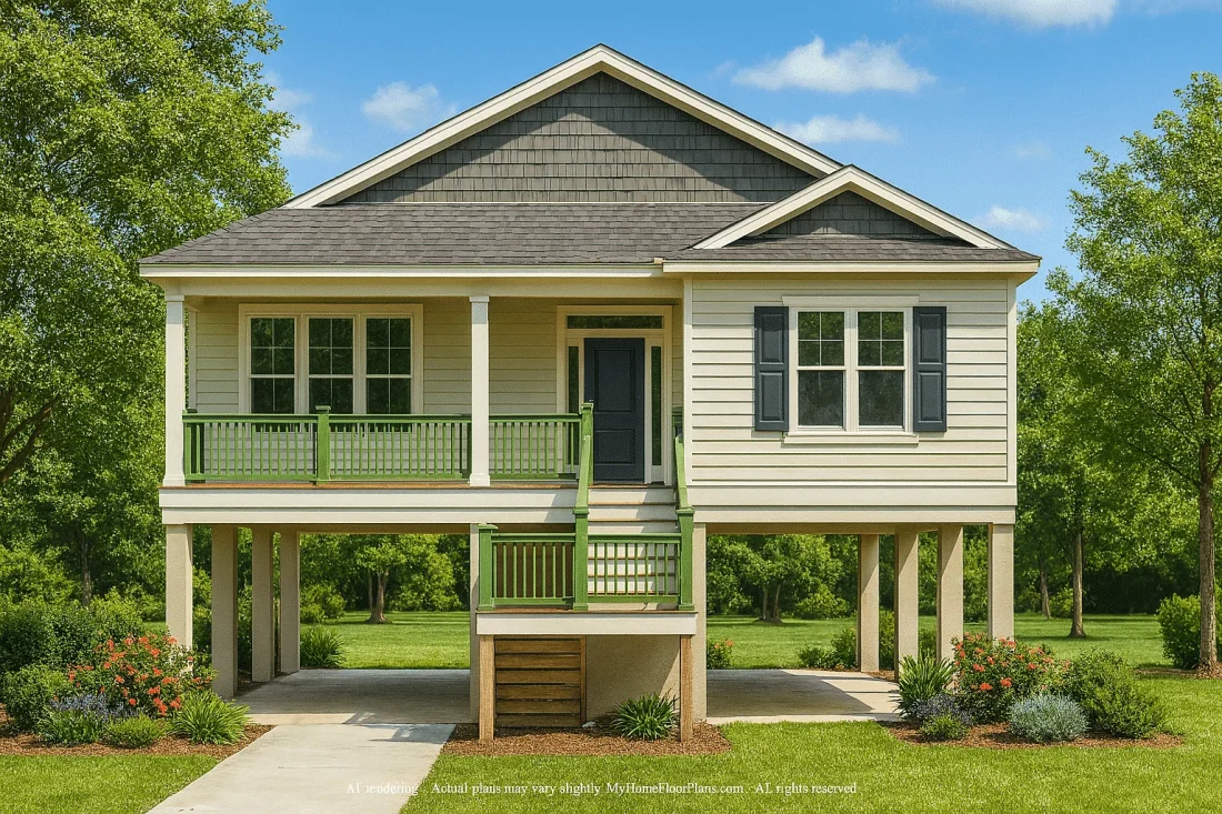 1,498 heated sq. ft., 1.5 stories, 3 bedrooms