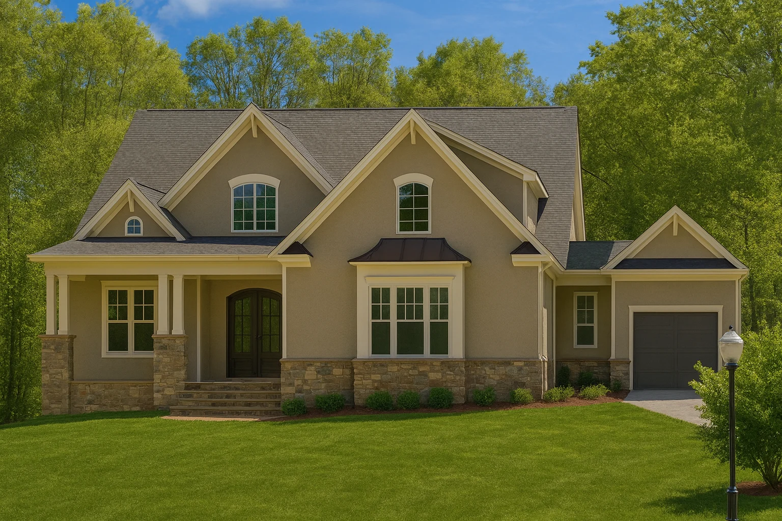 3,775 sq. ft. Modern Craftsman design with 4 bedrooms