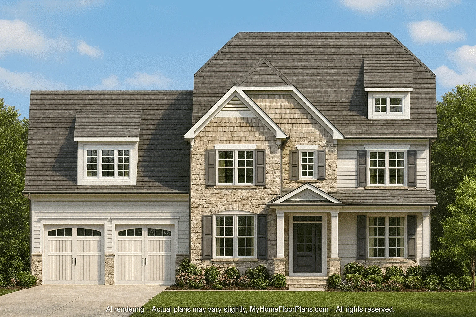 3,191 heated sq. ft., 3 stories, 4 bedrooms, 3.5 baths