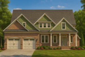 2-story house plan with 2,942 heated sq. ft., 4 bedrooms